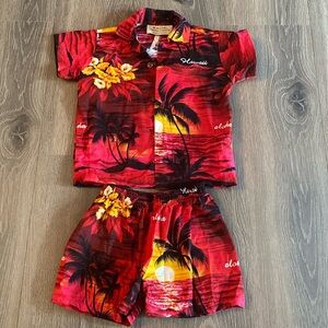 Toddler Hawaiian shirt and matching short set